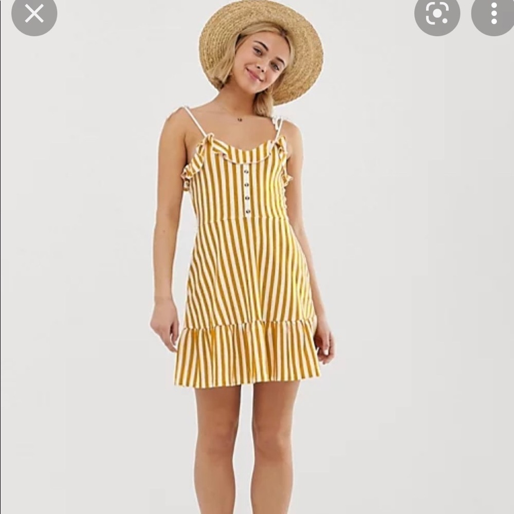 Yellow striped sundress